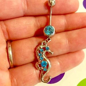 Sea horse belly ring
